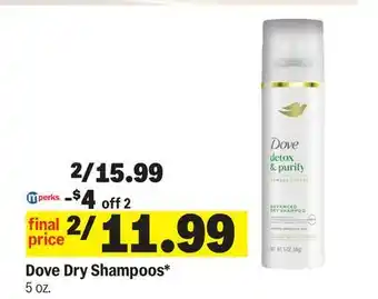 Meijer Dove Dry Shampoos offer