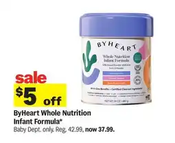 Meijer ByHeart Whole Nutrition Infant Formula offer