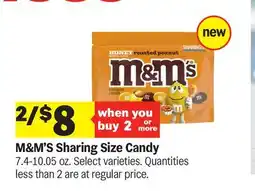 Meijer M&M'S Sharing Size Candy offer