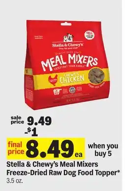 Meijer Stella & Chewy's Meal Mixers Freeze-Dried Raw Dog Food Topper offer