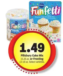 Meijer Pillsbury Cake Mix 15.25 oz. or Frosting offer