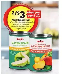 Meijer Meijer Canned Fruit offer