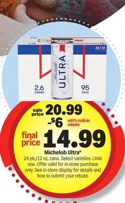 Meijer Michelob Ultra offer