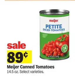 Meijer Meijer Canned Tomatoes offer