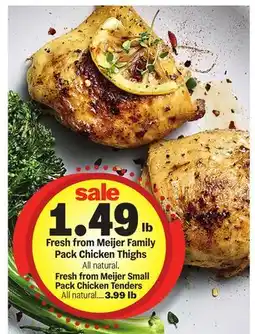 Meijer Family Pack Chicken Thighs offer