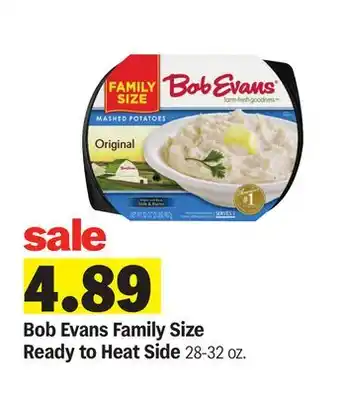 Meijer Bob Evans Family Size Ready to Heat Side offer