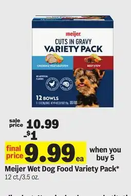 Meijer Meijer Wet Dog Food Variety Pack offer
