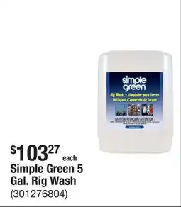 The Home Depot Simple Green 5 Gal. Rig Wash offer