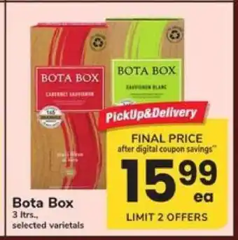 Safeway Bota Box offer