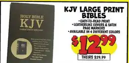 Ollie's KJV LARGE PRINT BIBLES offer