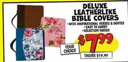 Ollie's DELUXE LEATHERLIKE BIBLE COVERS offer
