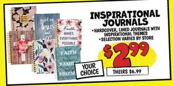 Ollie's INSPIRATIONAL JOURNALS offer