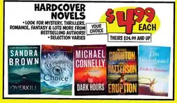 Ollie's HARDCOVER NOVELS offer