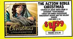 Ollie's THE ACTION BIBLE CHRISTMAS offer