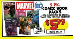 Ollie's COMIC BOOK PACKS offer