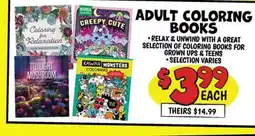 Ollie's ADULT COLORING BOOKS offer