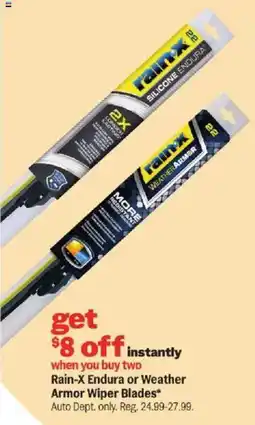 Meijer Rain-X Endura or Weather Armor Wiper Blades offer