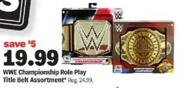 Meijer WWE Championship Role Play Title Belt Assortment offer
