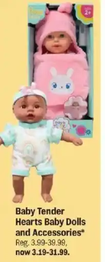 Meijer Baby Tender Hearts Baby Dolls and Accessories offer