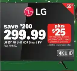 Meijer LG 55" 4k uhd hdr smart tv offer