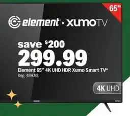 Meijer Element 65" 4K UHD HDR Xumo Smart TV offer