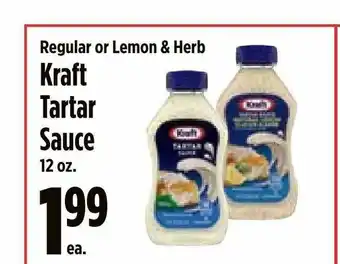 KTA Super Stores Regular Or Lemon & Herb Kraft Tartar Sauce 12 Oz. offer