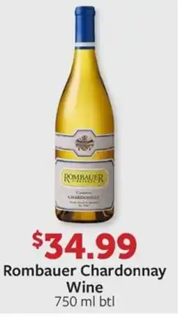 Fareway Rombauer Chardonnay Wine offer