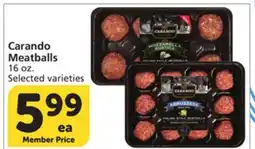 Vons Carando Meatballs offer