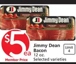 Vons Jimmy Dean Bacon offer