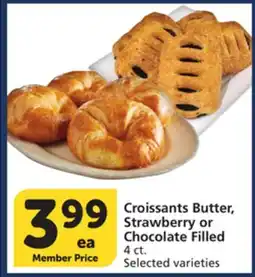 Vons Croissants Butter, Strawberry or Chocolate Filled offer