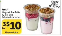 Vons Fresh Yogurt Parfaits offer