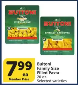 Vons Buitoni Family Size Filled Pasta offer