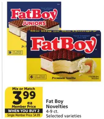 Vons Fat Boy Novelties offer