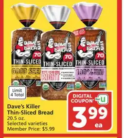 Vons Dave's Killer Thin-Sliced Bread offer