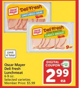 Vons Oscar Mayer Deli Fresh Lunchmeat offer