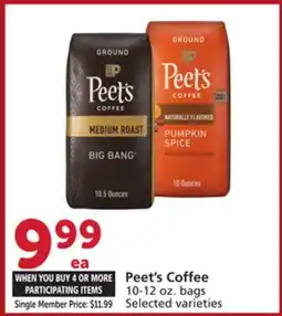Vons Peet's Coffee offer