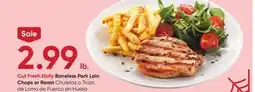 Stater Bros Cut Fresh Daily Boneless Pork Loin Chops or Roast offer