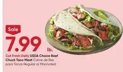 Stater Bros Cut Fresh Daily USDA Choice Beef Chuck Taco Meat offer