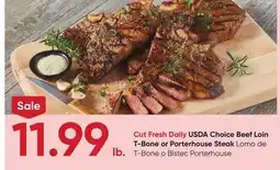 Stater Bros USDA Choice Beef Loin T-Bone or Porterhouse Steak offer