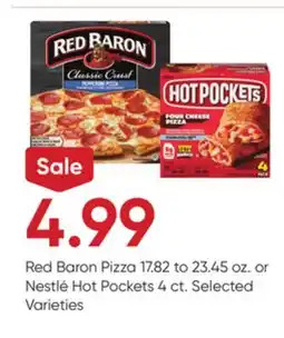 Stater Bros Red Baron Pizza 17.82 to 23.45 oz. or Nestlé Hot Pockets 4 ct offer