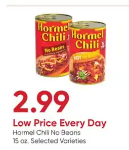 Stater Bros Hormel Chili No Beans offer
