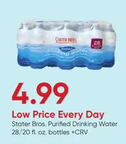 Stater Bros Stater Bros. Purified Drinking Water offer