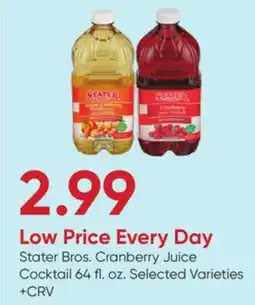 Stater Bros Stater Bros. Cranberry Juice Cocktail offer