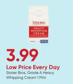 Stater Bros Stater Bros. Grade A Heavy Whipping Cream offer