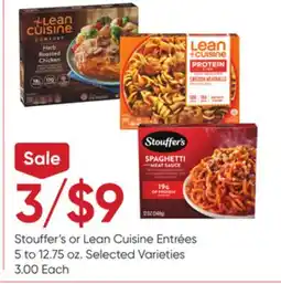 Stater Bros Stouffer's or Lean Cuisine Entrées offer
