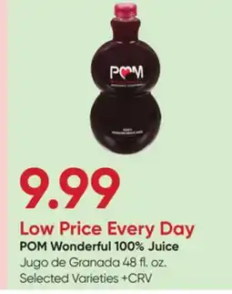 Stater Bros POM Wonderful 100% Juice offer