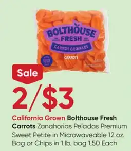 Stater Bros California Grown Bolthouse Fresh Carrots offer