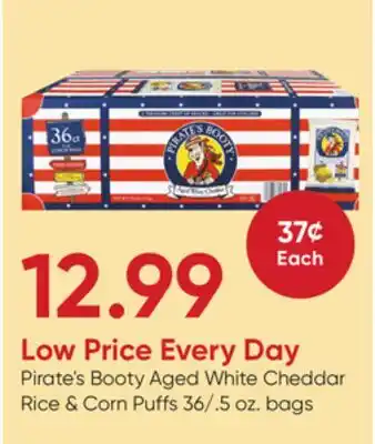 Stater Bros Pirate's Booty Aged White Cheddar Rice & Corn Puffs offer