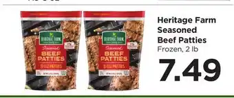 Food 4 Less Heritage Farm Seasoned Beef Patties offer