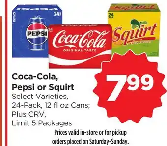 Food 4 Less Coca-Cola, Pepsi or Squirt offer